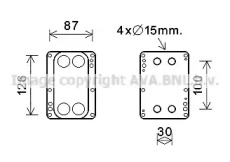 AVA QUALITY COOLING rt3631 -  масляный радиатор, двигательное масло